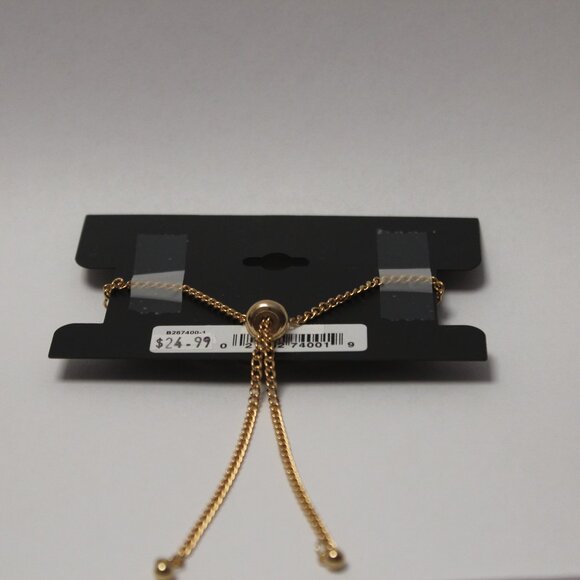 G by Guess women's chain Gold-Tone Rhinestone bracelet - Picture 2 of 8